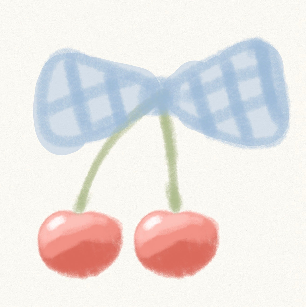 Pencil cherry with blue bow