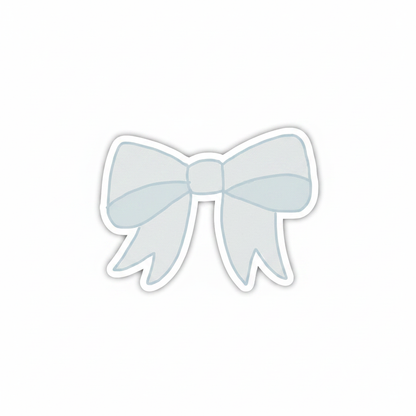 Blue Bow White Background