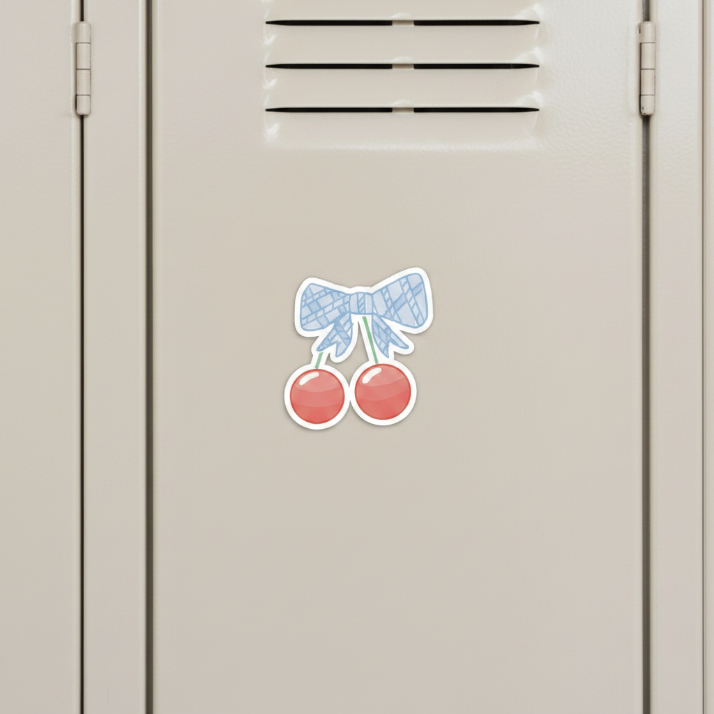 Cherry Bow Magnet - Locker