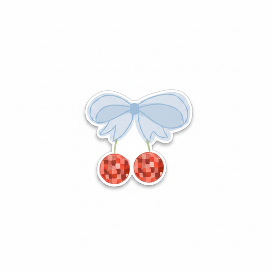 Disco Cherry Magnet — White BG Fixed