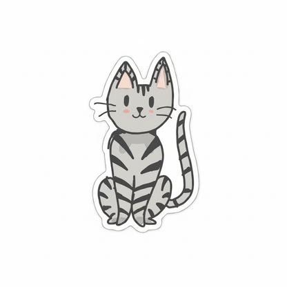 Gray Tabby Cat Magnet - Product Shot Fixed