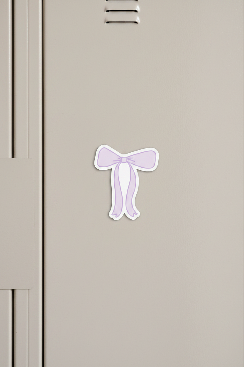 Lavender Bow Magnet - Locker