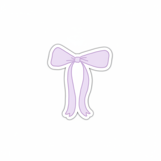 Lavender Bow Magnet - White Background